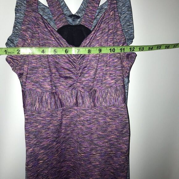 prAna Dresses XS Athletic Amaya Spacedye Purple & Blue Tank Shelf‎ Bra Lot Of 2 - Picture 8 of 12